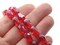 29 12mm Red Faceted Glass Teardrop Beads with AB Finish